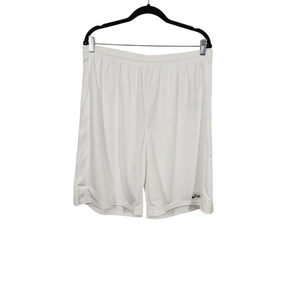 ASICS White‎ Mesh Athletic Basketball Shorts Men's Activewear - XL